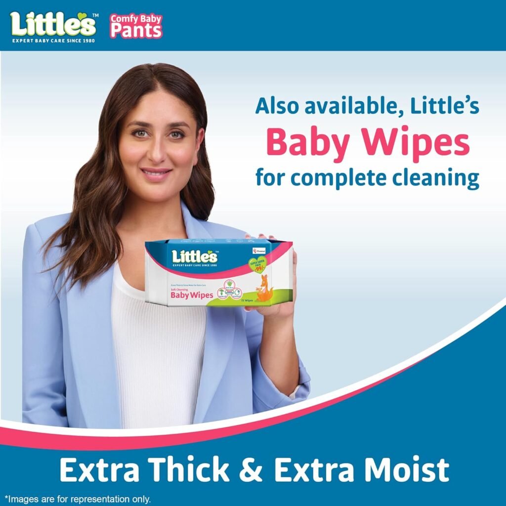 Littles Baby Diapers XXL Size | Pants Style | 15-25 kg | 44 Count - Pack of 2 | CottonSoft Baby Diaper with Leakage Guard, Wetness Indicator  12 Hours Absorption