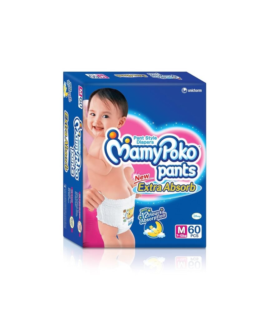 MamyPoko Pants Extra Absorb Baby Diapers, Small (S), 87 Count, 4-8kg